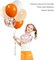 Orange Latex Balloons Party Decorations 12 Inch 50 Pcs White Matte Burnt Pastel Confetti Orange Balloons Ribbons Wedding Birthday Bridal Baby Shower Graduation Bachelorette Décor Supplies